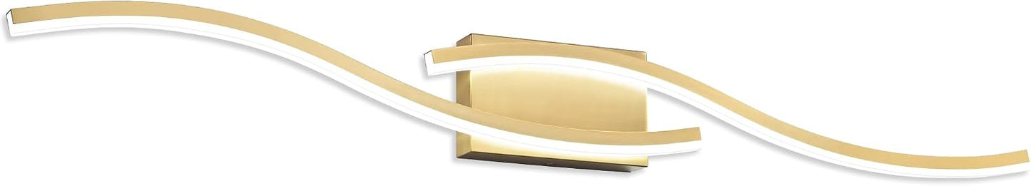 Lámpara baño 40pulg barra LED oro cepillado regulable