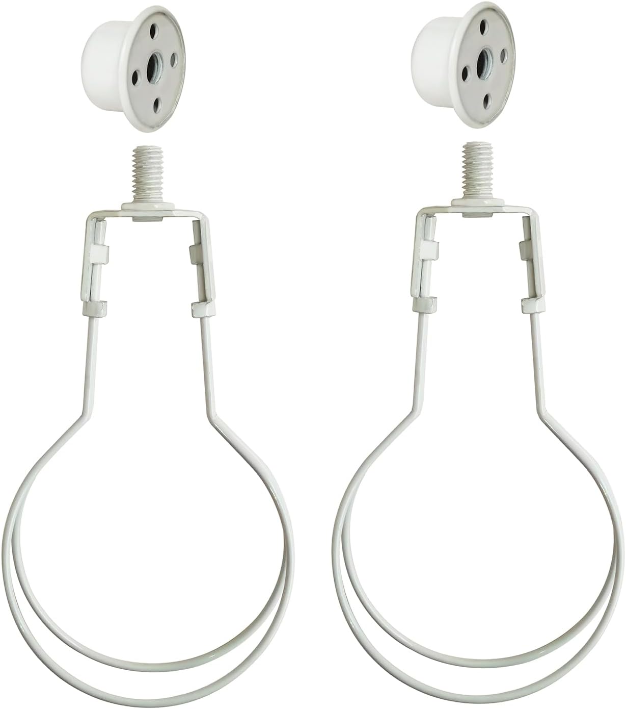 Adaptador pantalla lámpara con clip paquete 2 blancas