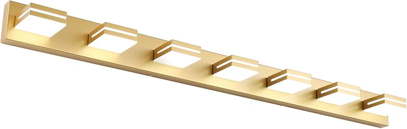 Lámpara LED moderna tocador 55" regulable acrílico dorado