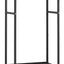 Perchero ropa con ruedas 3 estantes metal 71.8" negro