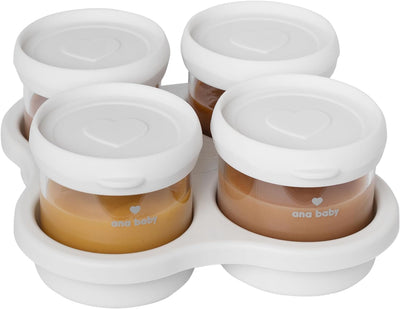Recipientes vidrio borosilicato con tapas silicona 4.1oz