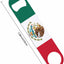 Abrebotellas acero inox bandera mexicana rojo verde blanco