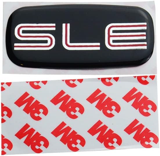 2 Pzas Emblemas Cabina SLE 3D Placa Techo Repuesto Rojo/Negro