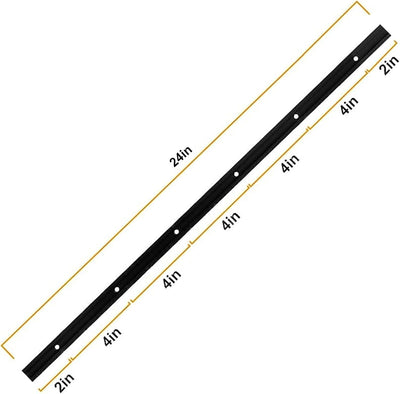 Riel en T aluminio 24pulg negro set 4 con accesorios T
