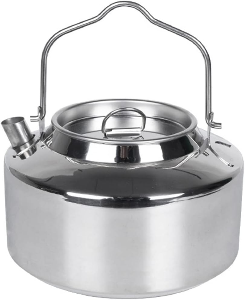 Hervidor acero inox para acampar té café estufa al aire libre