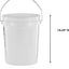 Cubo plástico sin BPA 5gal set 3 color blanco