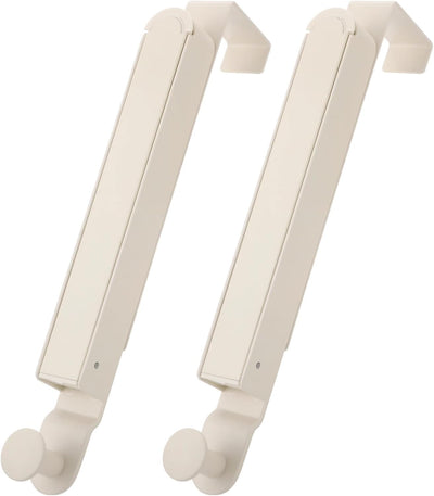 2 Ganchos Plegables Aluminio 6 Ranuras Blancas Secar Ropa Baño