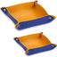 Bandeja cuero organizadora plegable para joyas y llaves