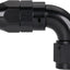 Manguera PTFE con codo giratorio 90° aluminio negro