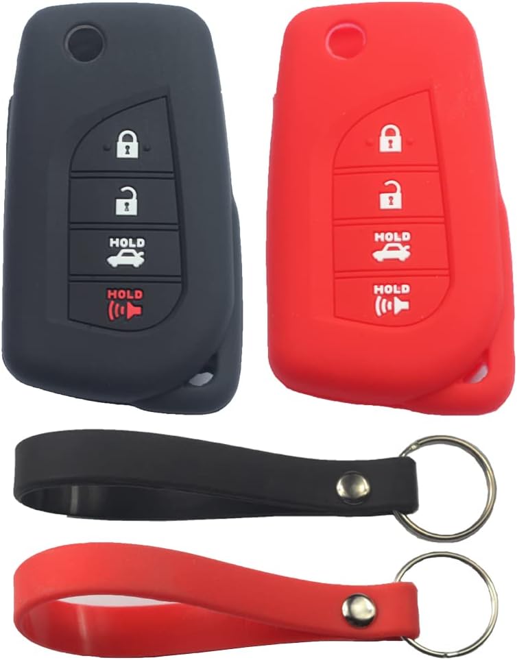2 Fundas Silicona Llavero Sin Llave Toyota Camry Corolla