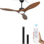 Ventilador techo madera 52" luz control remoto 6 vel