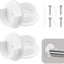 4 Soportes Barra Armario Plástico Blanco 1.38"