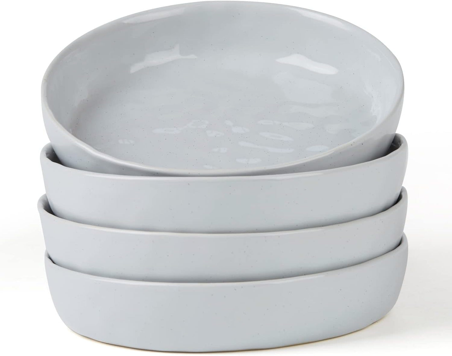 Set 4 Cuencos 8.5pulg Moteado Marrón Apto Microondas