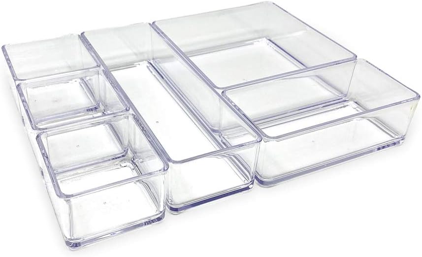 Set 6 bandejas acrílico transparente apilable