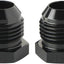 Adaptador enchufe hexagonal aluminio negro set 2