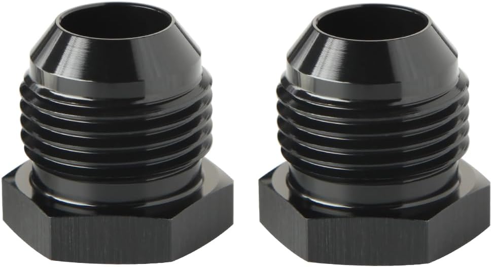 Adaptador enchufe hexagonal aluminio negro set 2