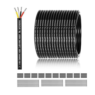Cable eléctrico 24/4 AWG cobre estañado PVC trenzado LED