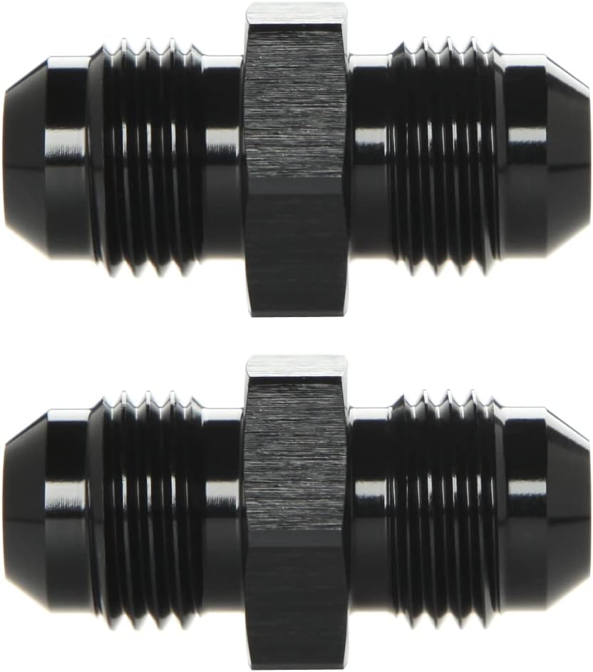 Adaptador combustible aceite aluminio negro set 2