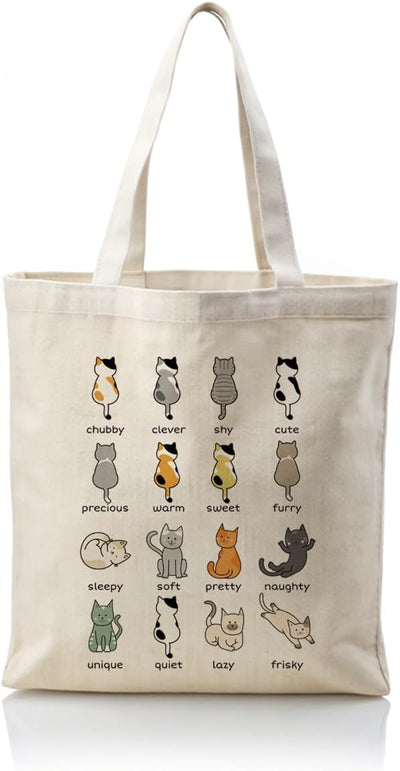 Bolsas lona para gatos reutilizables uso diario