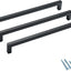 10 Manijas Acero Inox 10" Negro Mate para Gabinetes
