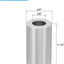 Espaciador aluminio M10 5 pzas X3/4 OD X1-1/4