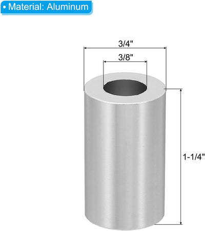 Espaciador aluminio M10 5 pzas X3/4 OD X1-1/4
