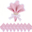 Set 8 Servilletas Lino Rosa Blanco 17pulg Hechas a Mano
