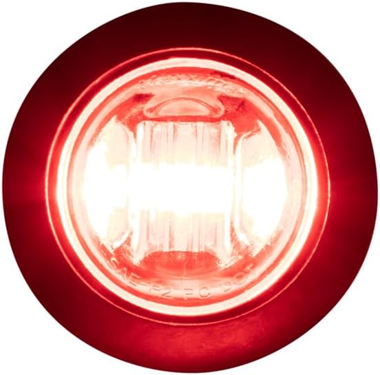 Luz LED indicadora cortesía redonda 3/4pulg rojo