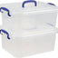 Caja transparente plástico 8L con asa set 2