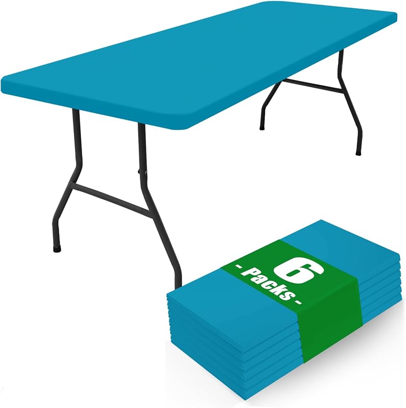 6 Manteles Elastano 6ft Elásticos para Picnic Mesa Exterior
