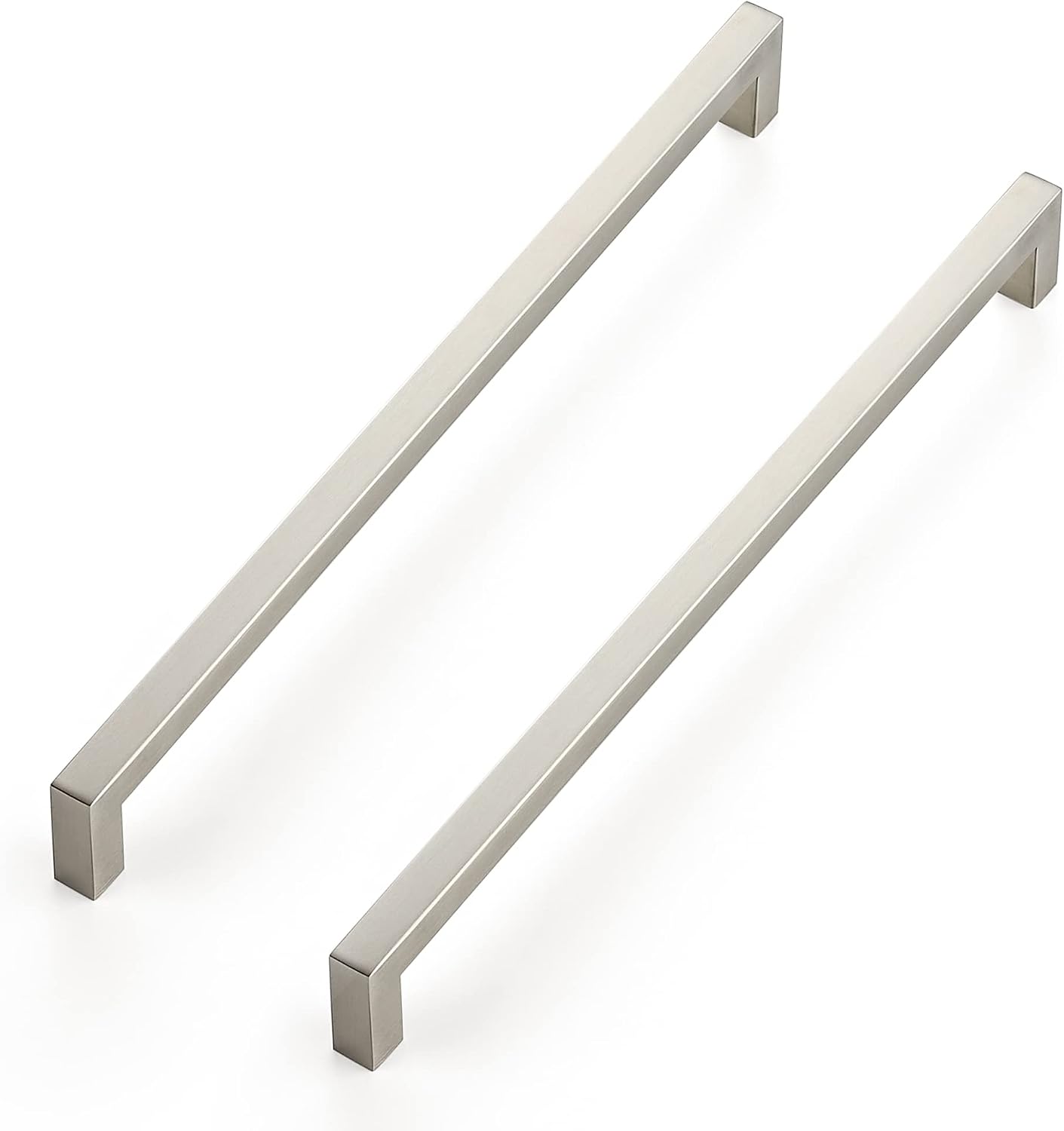 3 Manijas Cuadradas Gabinete Cocina 11-5/16pulg Níquel Satinado