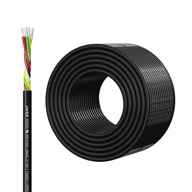 Cable eléctrico 18/5 PVC trenzado 12V LED 100ft