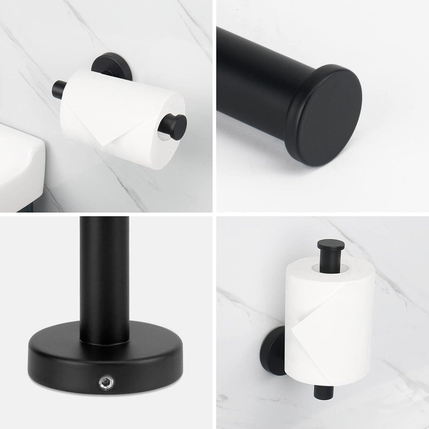 Set accesorios baño acero inox toallero soporte papel