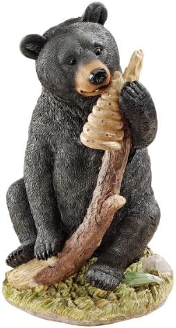 Estatua oso cachorro miel negra a todo color