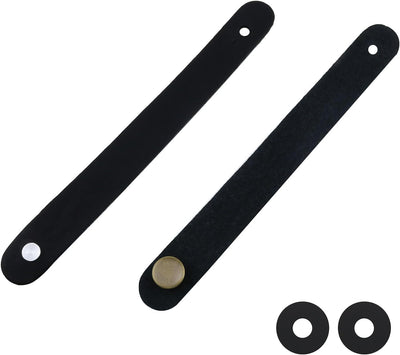 Cuerdas para guitarra cuero accesorios 2 Pzas Negro