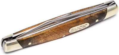 Navaja plegable 2 hojas mango madera