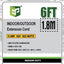 Cable extensión exterior 6ft SJTW 16/3 blanco enchufe tierra UL