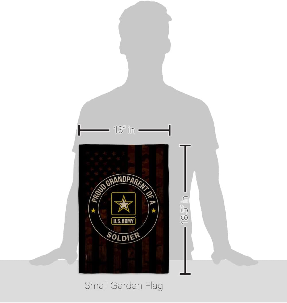 Bandera arpillera ejército oficial jubilado jardín