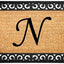 Felpudo monograma letra N 18x30"