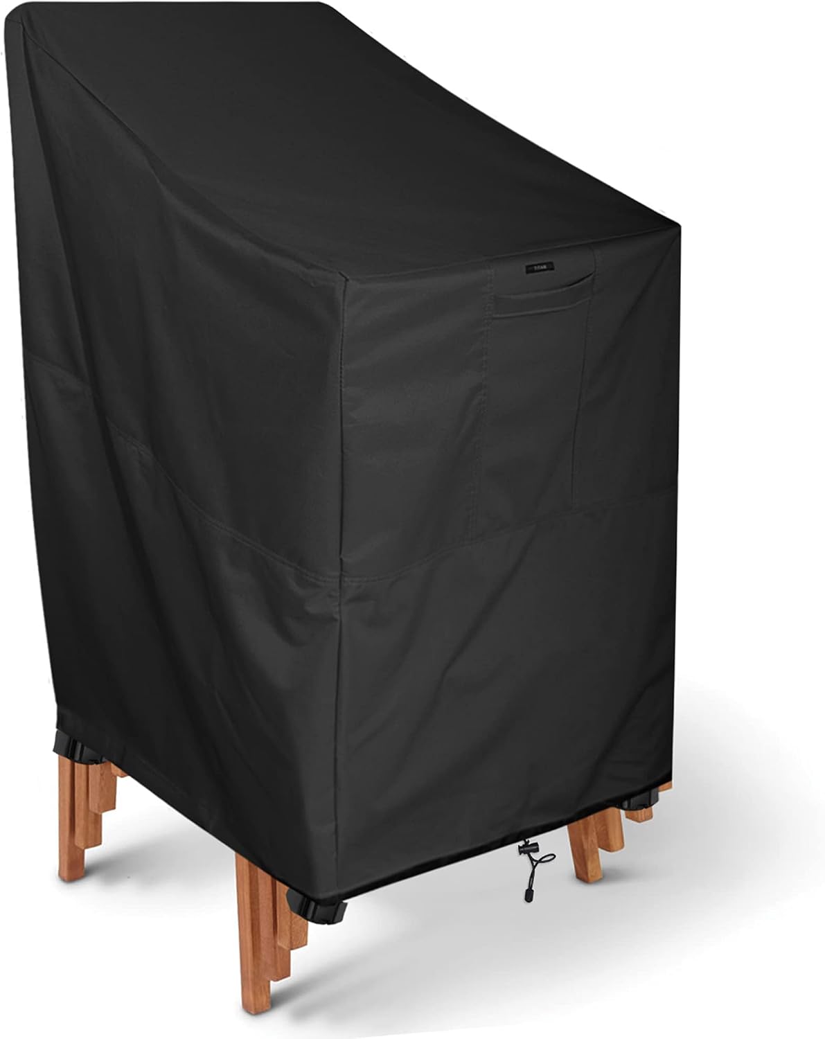 Funda silla apilable protector muebles exterior negro