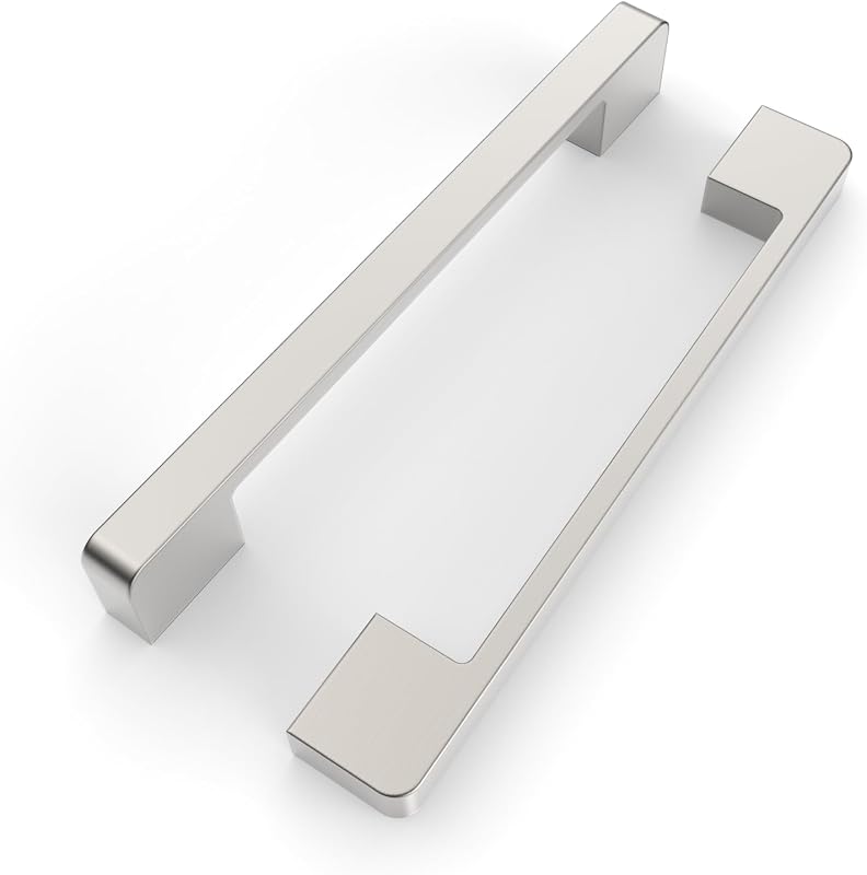 Manijas gabinete níquel cepillado 6.3" set 10