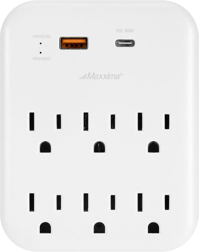 Adaptador enchufe USB-A USB-C 1200J 3.1A QC3.0 20W