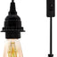 Kit luces colgantes enchufables E26/E27 con cable 19.69pies