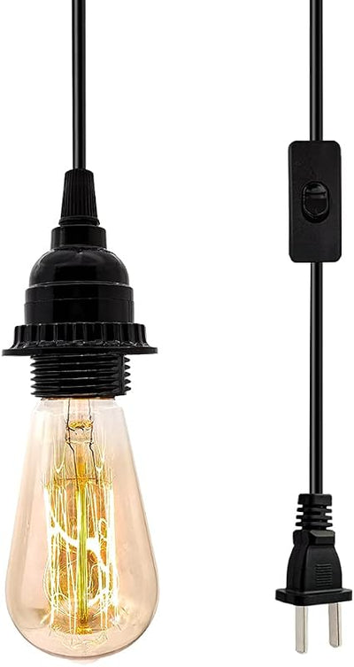 Kit luces colgantes enchufables E26/E27 con cable 19.69pies