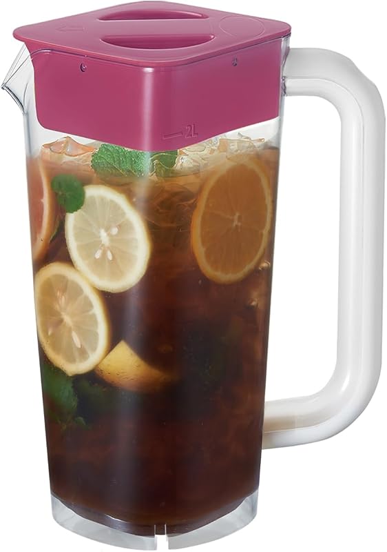 Jarra plástica 2L con tapa asa para cocina café y bebidas