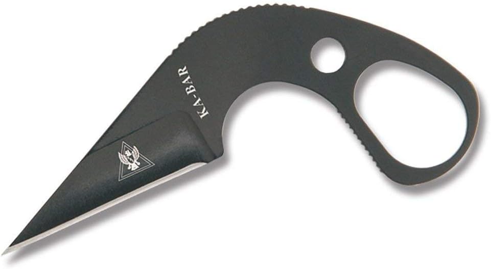 Cuchillo hoja fija 1.6pulg 9cr18 mango negro