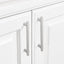 10 Manijas Níquel Satinado Cepillado para Gabinete Cocina