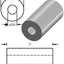Espaciador aluminio 1x3/8 ID redondo para pernos 3/8 o M10