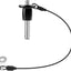 Pasador acero inox 304 0.24" botón presión mango redondo