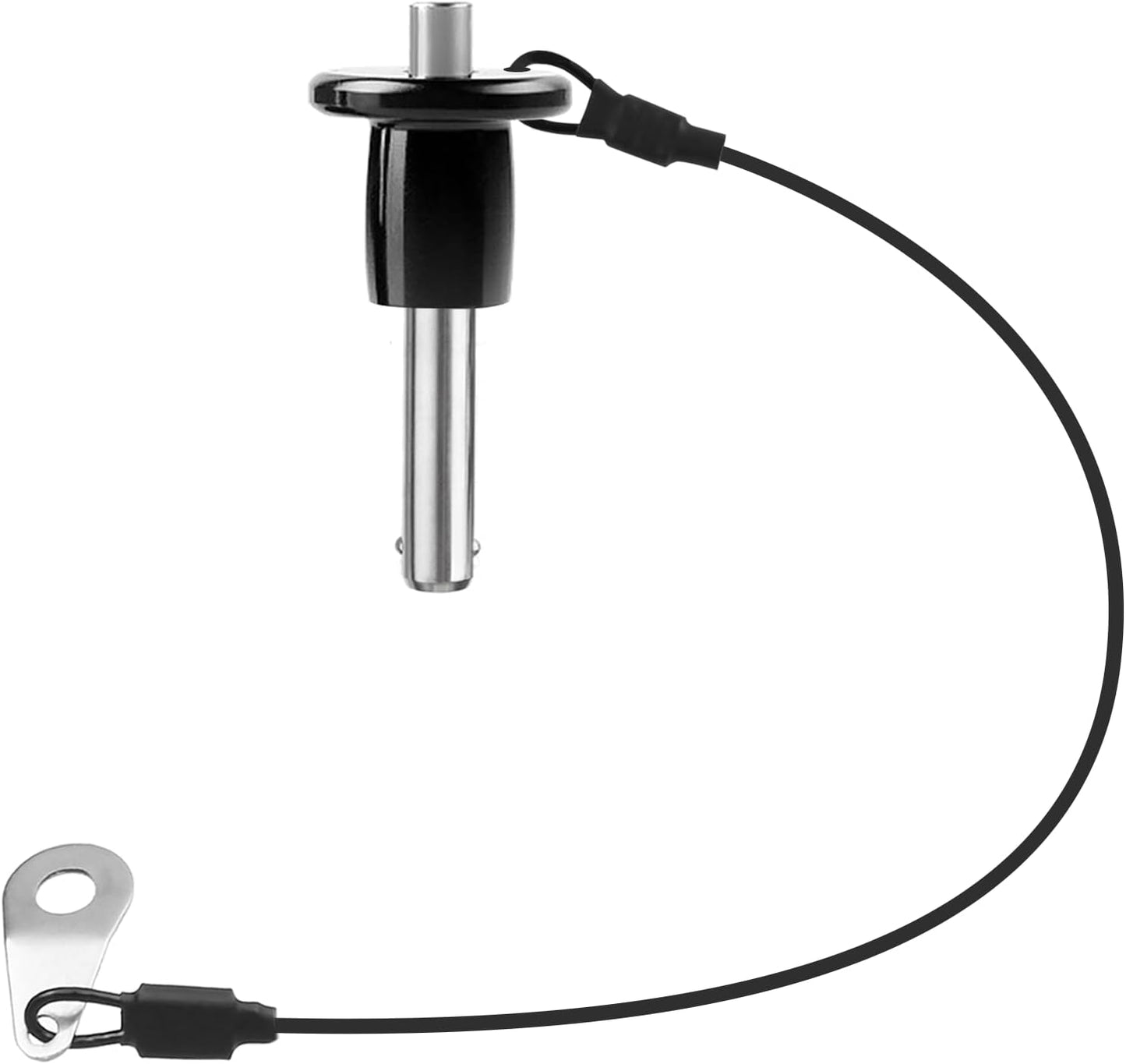 Pasador acero inox 304 0.24" botón presión mango redondo